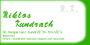 miklos kundrath business card